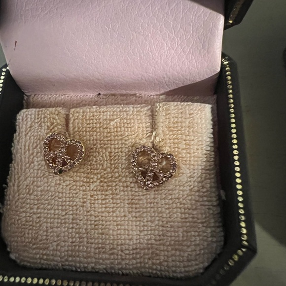 Juicy Couture Gold Heart Earrings - Picture 3 of 3